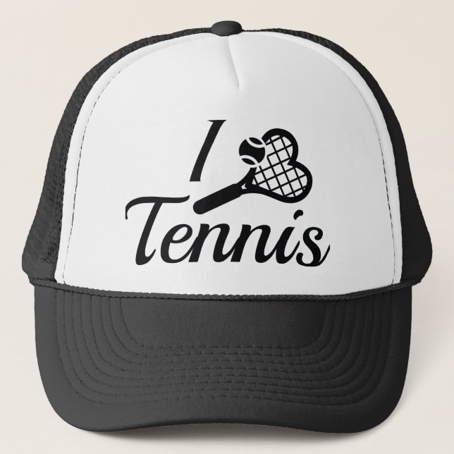 I Liebe Tennis Truckerkappe (Vorderseite)