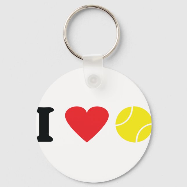 I Liebe Tennisicon Schlüsselanhänger (Vorderseite)