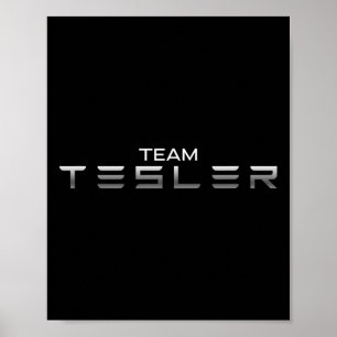 I Liebe Tesler Präsident Trump billigt Car Salesma Poster