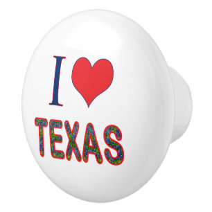 I. Liebe Texas Bluebonnet Keramikknauf