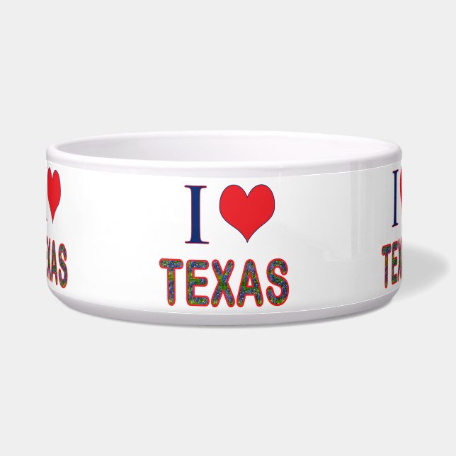 I. Liebe Texas Bluebonnet Napf (Vorderseite)