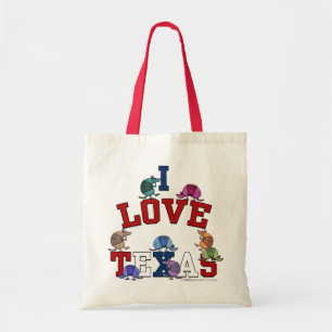 I Liebe Texas-Colorful Armadillos Tragetasche