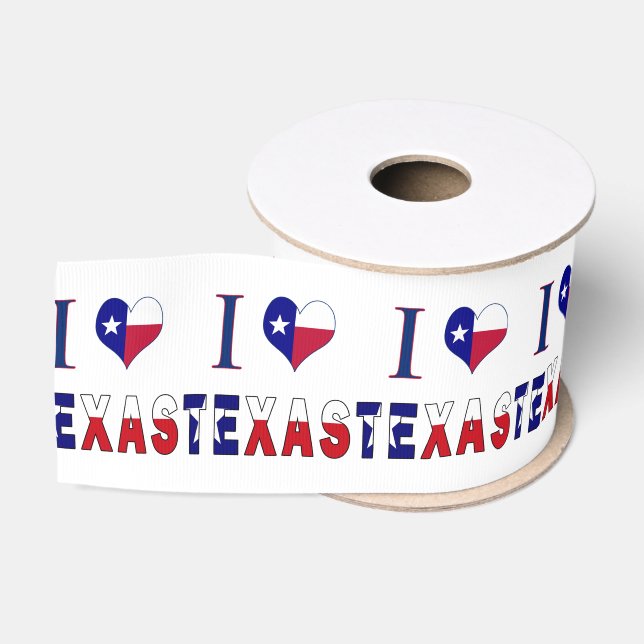 I Liebe-Texas-Flagge Ripsband (Spule)