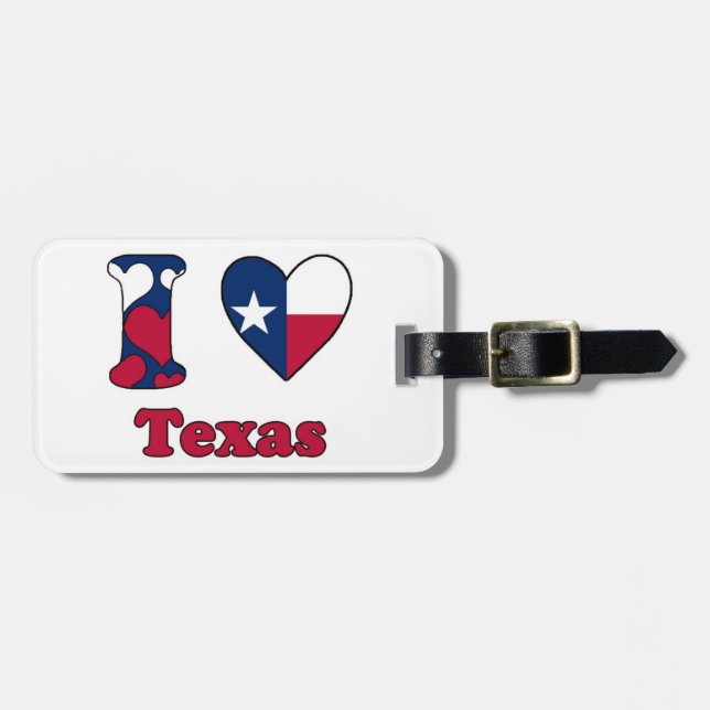 I Liebe Texas Gepäckanhänger (Vorderseite horizontal)