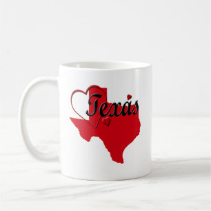 I Liebe Texas Hearts Karte Kaffeetasse