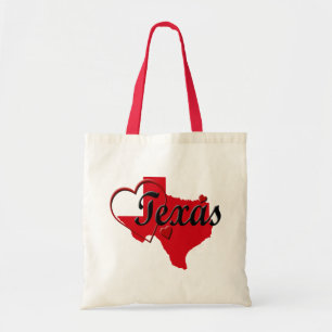I Liebe Texas Hearts Map Budget Tote Beutel Tragetasche