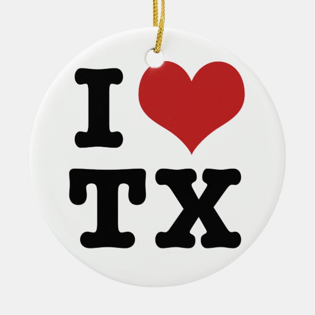 I Liebe texas Keramik Ornament (Vorne)