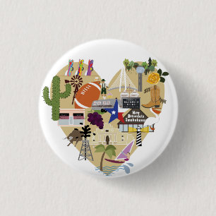 I Liebe-Texas-Knopf Button