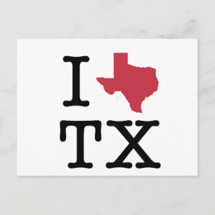 I Liebe texas Postkarte