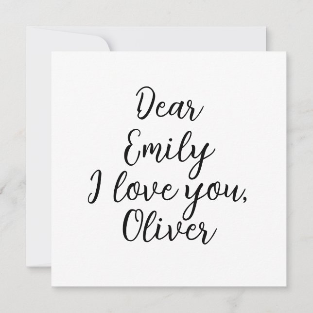 I Liebe Textvorlage (Vorderseite)