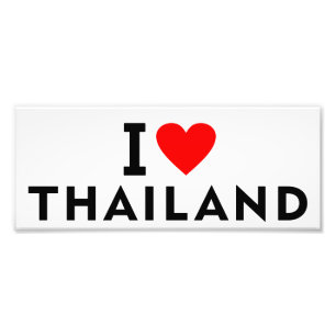 I Liebe Thailand Land wie Herztourismus Fotodruck