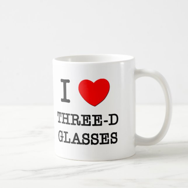 I Liebe-Three-D Gläser Kaffeetasse (Rechts)