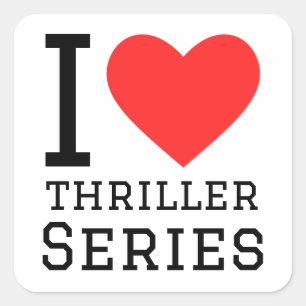 I Liebe Thriller Serie Quadratischer Aufkleber