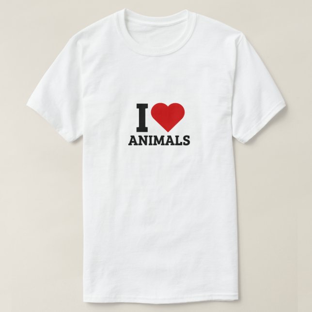 I Liebe - Tiere T-Shirt (Design vorne)