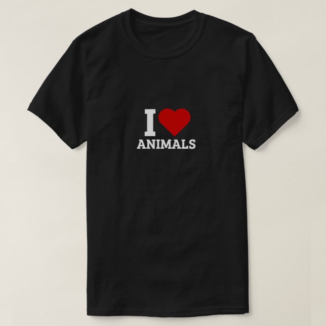 I Liebe - Tiere T-Shirt (Design vorne)