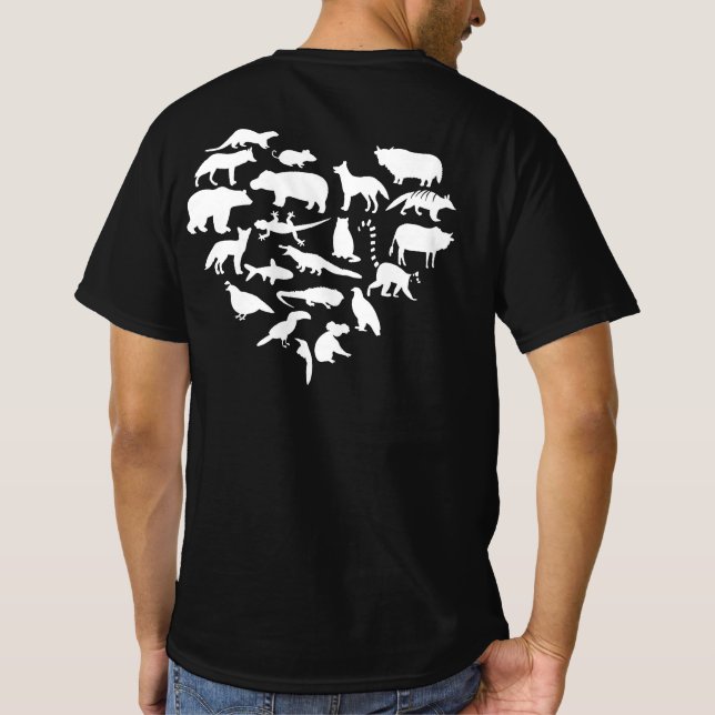 I Liebe Tierzuchthalter für Zooarbeiter und -betre T-Shirt (Rückseite)