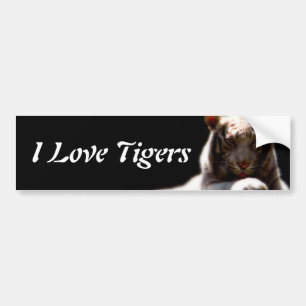 I Liebe Tigers Autoaufkleber