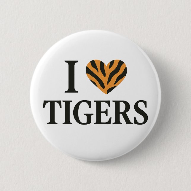 I Liebe Tigers Button (Vorderseite)