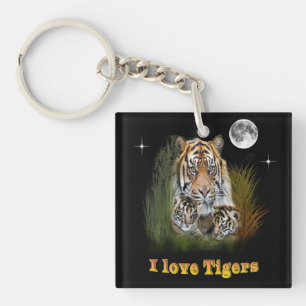 I Liebe Tigers Schlüsselanhänger