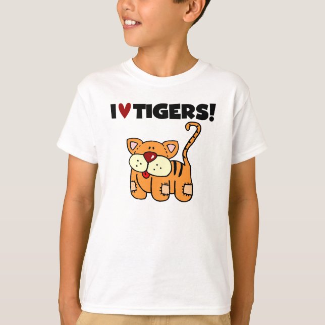 I Liebe Tigers T-Shirt (Vorderseite)