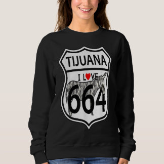 i Liebe tijuana 664 zebra burro donkey mexico Sweatshirt