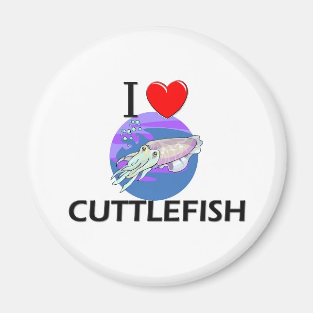 I Liebe Tintenfisch Magnet (Vorne)