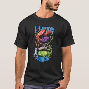 I Liebe Tintenfische Tintenfisch Cephalopod T-Shirt