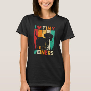 I Liebe Tiny Dackeln Dackel Hund T-Shirt