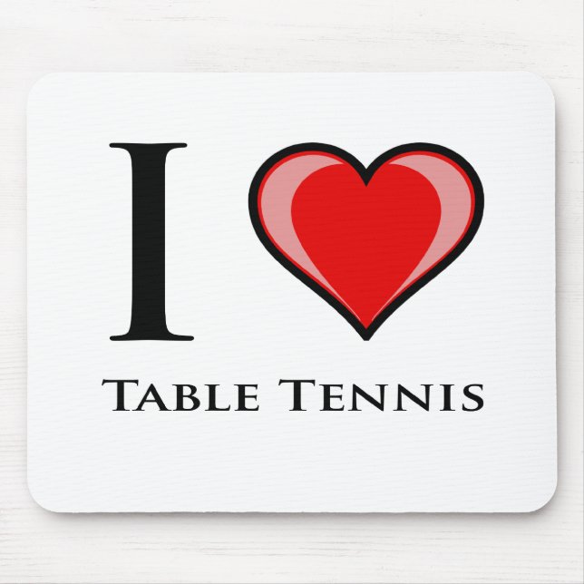 I Liebe-Tischtennis Mousepad (Vorne)