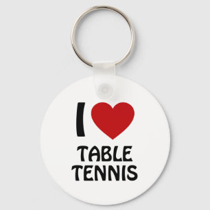 I Liebe Tischtennis Schlüsselanhänger