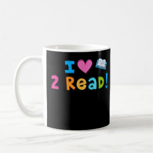 I Liebe To Read Niedlich Heart Reading 2 read T -  Kaffeetasse