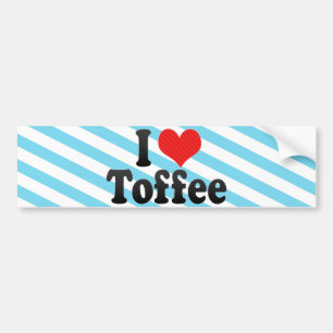 I Liebe-Toffee Autoaufkleber