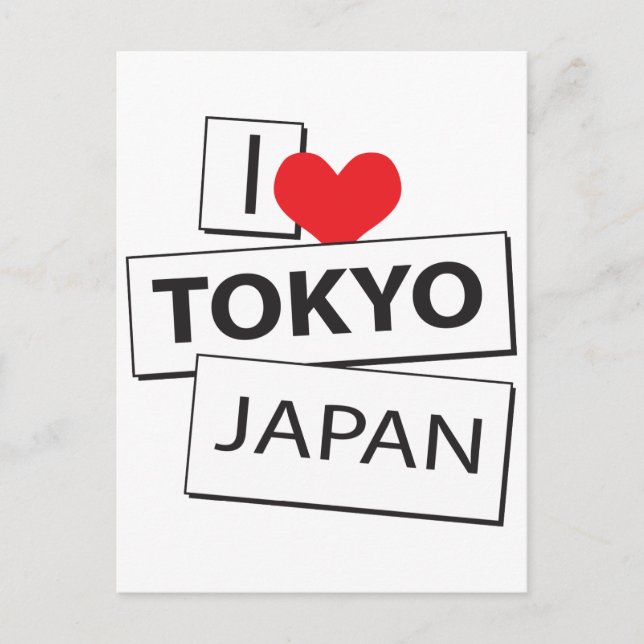 I Liebe Tokio Japan Postkarte (Vorderseite)