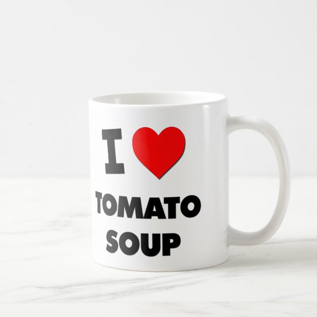 I Liebe-Tomate-Suppe (Nahrung) Kaffeetasse (Rechts)