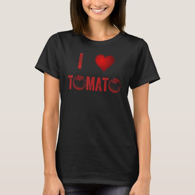 I Liebe Tomato Team Tomato Tomato Bauer T-Shirt (Vorderseite)