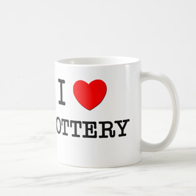 I LIEBE-TONWAREN KAFFEETASSE (Rechts)