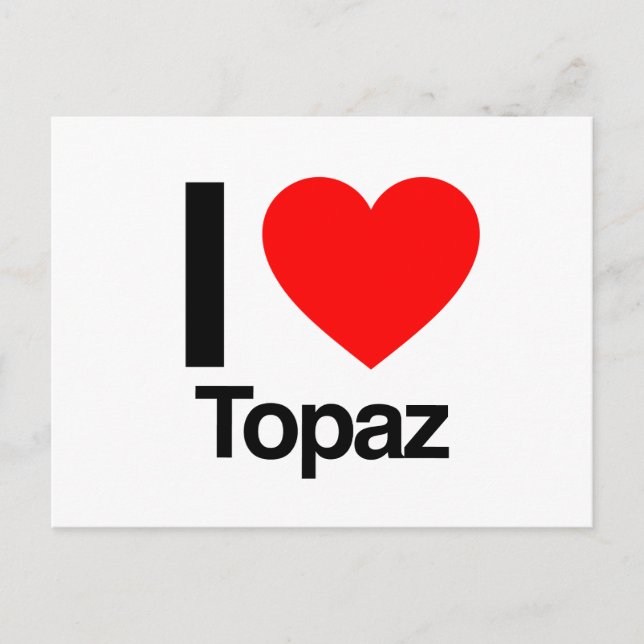 i Liebe topaz Postkarte (Vorderseite)
