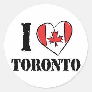 I Liebe Toronto Kanada Runder Aufkleber