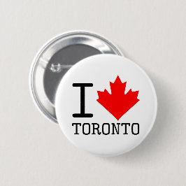 I Liebe Toronto Ontario Kanada Ahornleaf Button