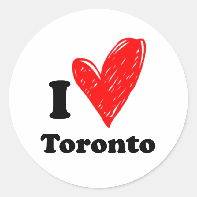 I Liebe Toronto Runder Aufkleber (Vorderseite)