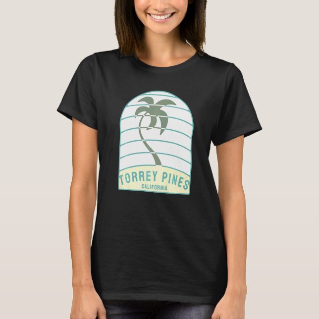 I Liebe Torrey Pines Beach California Palm Tree Ca T-Shirt (Vorderseite)