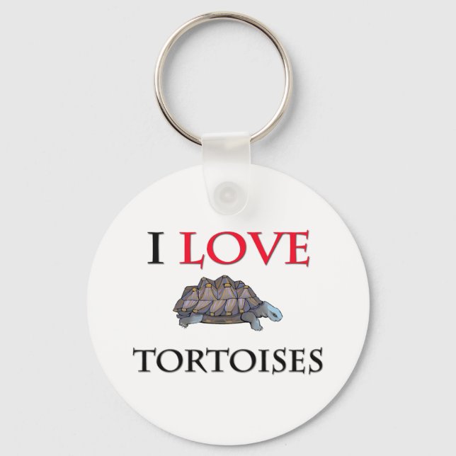 I Liebe Tortoises Schlüsselanhänger (Vorderseite)