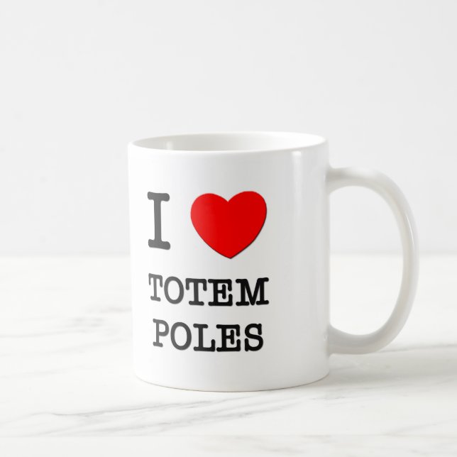 I Liebe-Totempfähle Kaffeetasse (Rechts)