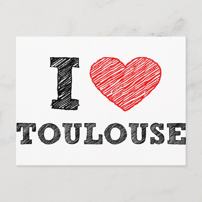 I Liebe Toulouse Postkarte (Vorderseite)