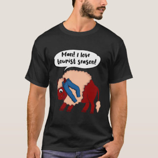 I Liebe Tourist Saison Funny Bison T-Shirt
