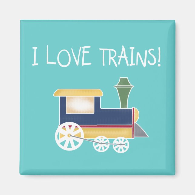 I Liebe Train Tshirts und Geschenke Magnet (Vorne)