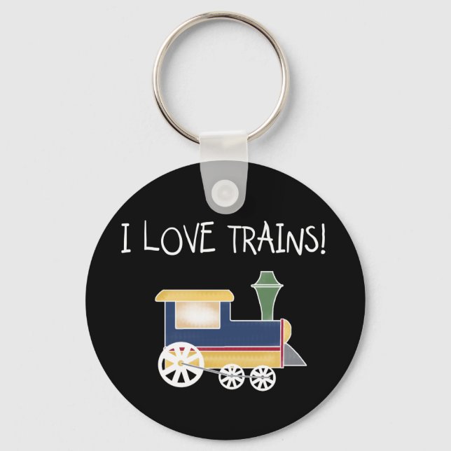 I Liebe Train Tshirts und Geschenke Schlüsselanhänger (Vorderseite)