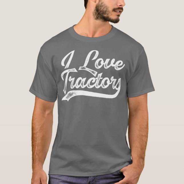 I Liebe Traktor Bauer Traktor T-Shirt (Vorderseite)