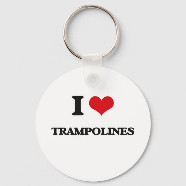 I Liebe Trampolinen Schlüsselanhänger (Vorderseite)