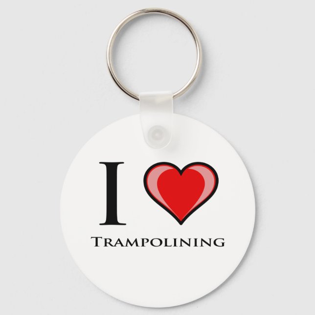 I Liebe Trampolining Schlüsselanhänger (Vorderseite)